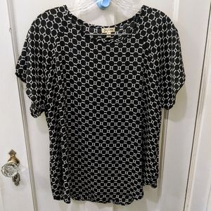 Lily White XL black and white blouse
